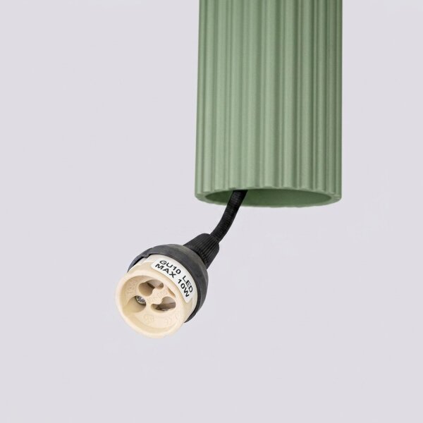 Pendelleuchte Aluminium Salbei GU10 Ø6,5 cm rund