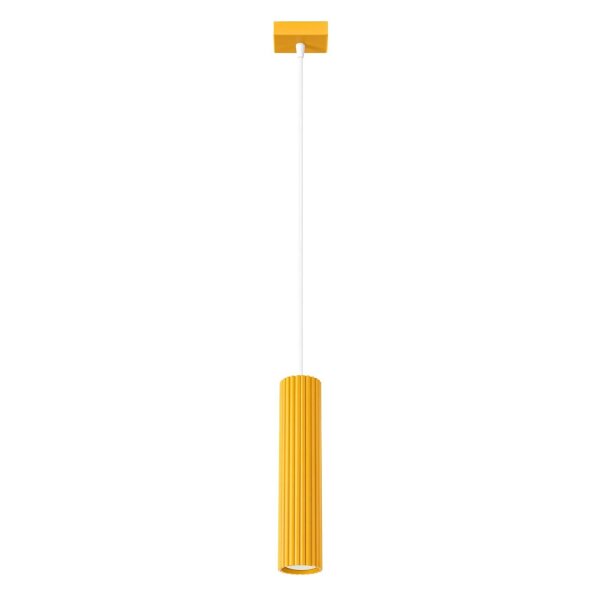 Hängelampe Aluminium Gelb GU10 Ø6,5 cm modern
