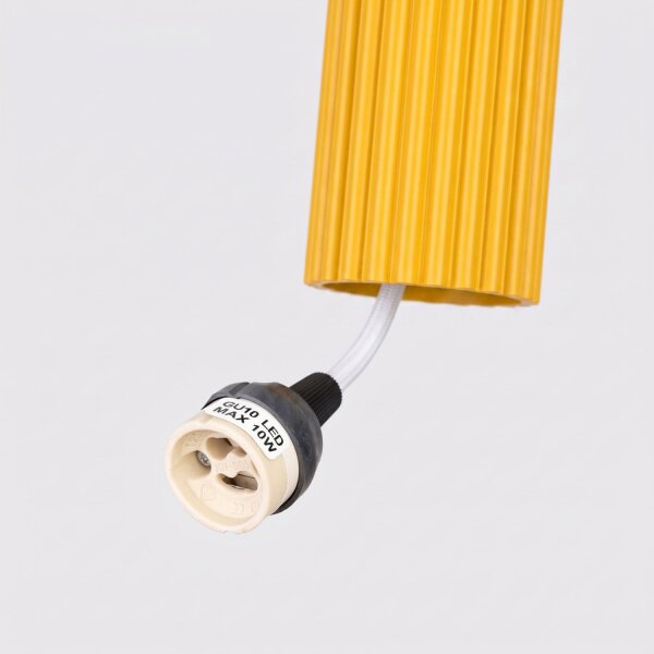 Hängelampe Aluminium Gelb GU10 Ø6,5 cm modern