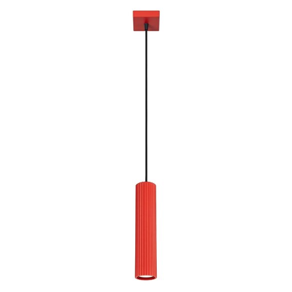 Pendelleuchte Aluminium Rot GU10 Ø6,5 cm modern
