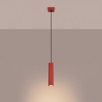 Pendelleuchte Aluminium Rot GU10 Ø6,5 cm modern