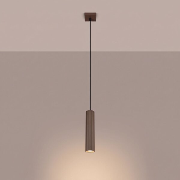 Pendelleuchte Aluminium Braun GU10 Ø6,5 cm modern