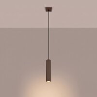 Pendelleuchte Aluminium Braun GU10 Ø6,5 cm modern