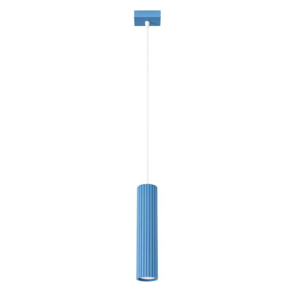 Pendelleuchte Aluminium Hellblau GU10 Ø6,5 cm