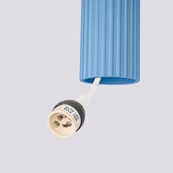 Pendelleuchte Aluminium Hellblau GU10 Ø6,5 cm