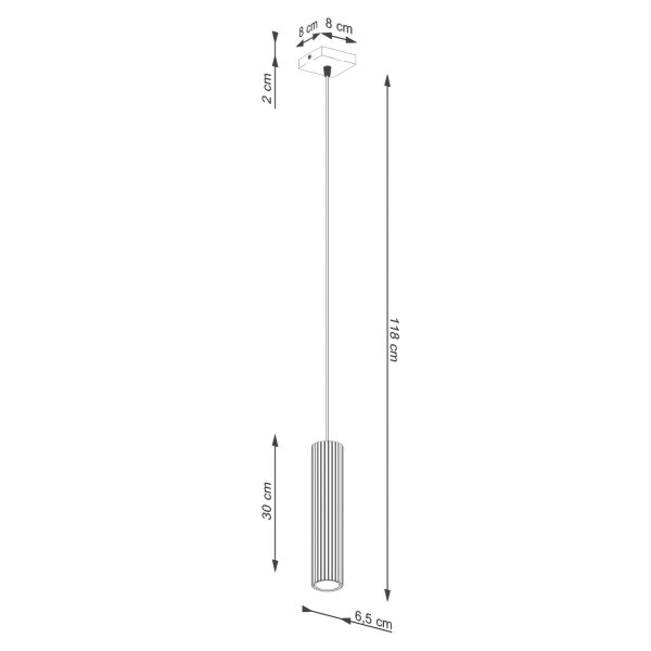 Pendelleuchte Aluminium Hellblau GU10 Ø6,5 cm