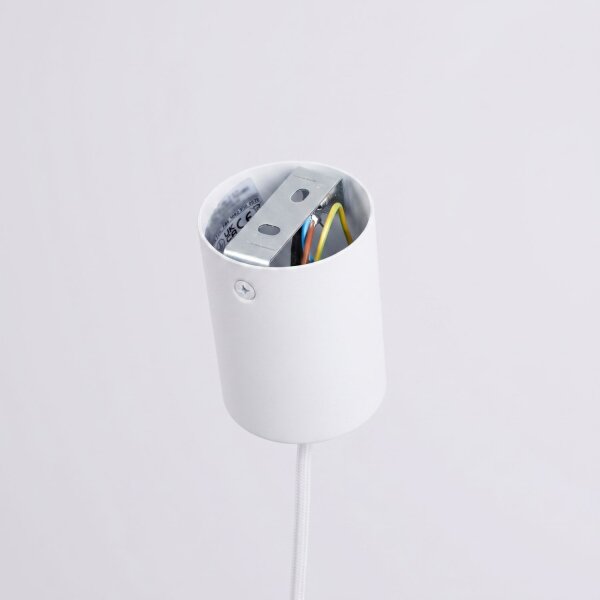 Hängelampe Stahl Weiß E27 Ø24,5 cm modern rund