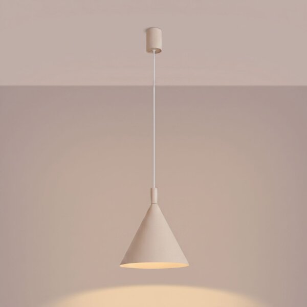 Pendelleuchte Stahl Beige E27 Ø24,5 cm modern