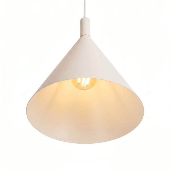 Pendelleuchte Stahl Beige E27 Ø24,5 cm modern