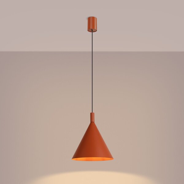 Pendelleuchte Stahl Ocker E27 Ø24,5 cm modern