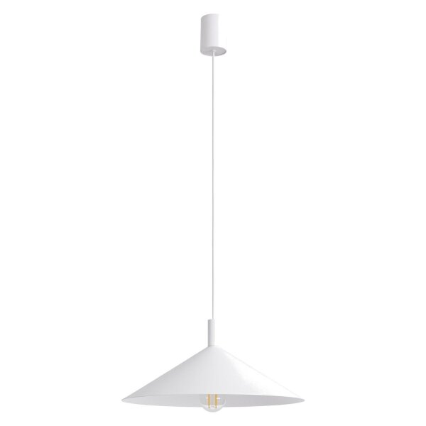 Pendelleuchte Stahl Weiß E27 Ø40 cm modern rund