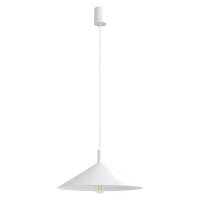 Pendelleuchte Stahl Weiß E27 Ø40 cm modern rund