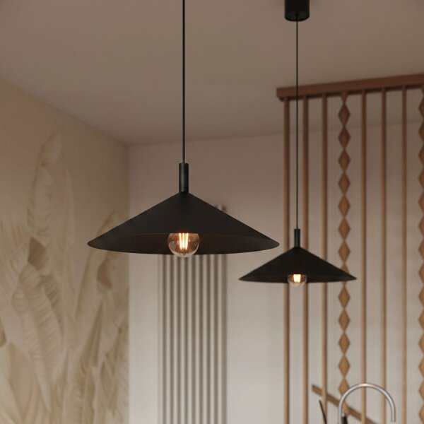 Hängelampe Stahl Schwarz E27 Ø40 cm modern rund