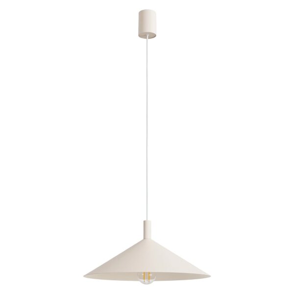 Pendelleuchte Stahl Beige E27 Ø40 cm modern rund