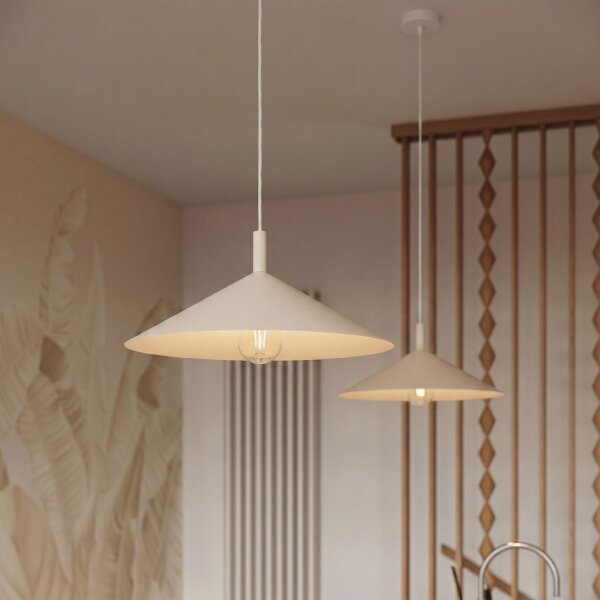 Pendelleuchte Stahl Beige E27 Ø40 cm modern rund