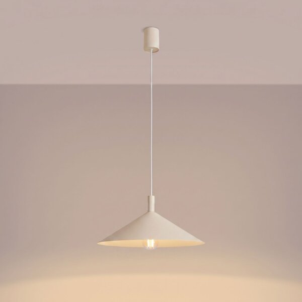 Pendelleuchte Stahl Beige E27 Ø40 cm modern rund