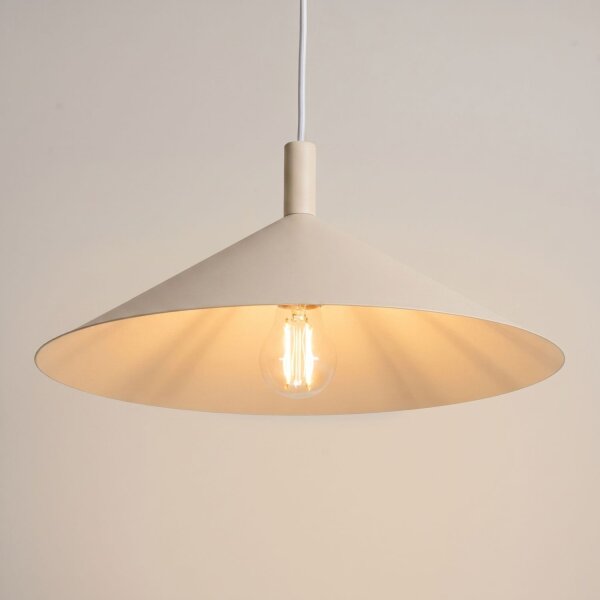 Pendelleuchte Stahl Beige E27 Ø40 cm modern rund