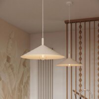 Pendelleuchte Stahl Beige E27 Ø40 cm modern rund
