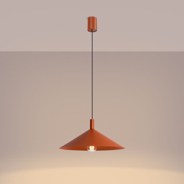 Hängelampe Stahl Ocker E27 Ø40 cm modern rund