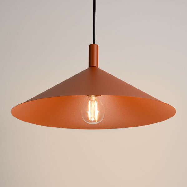 Hängelampe Stahl Ocker E27 Ø40 cm modern rund