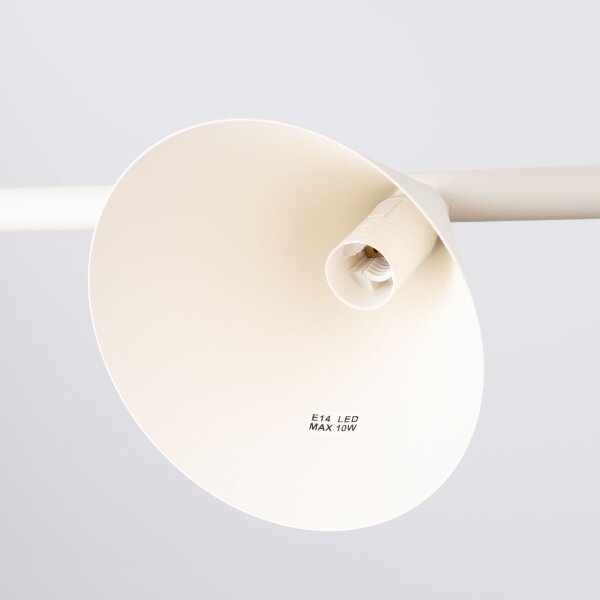 Hängelampe 4-flammig Stahl Beige E14 L:122 cm