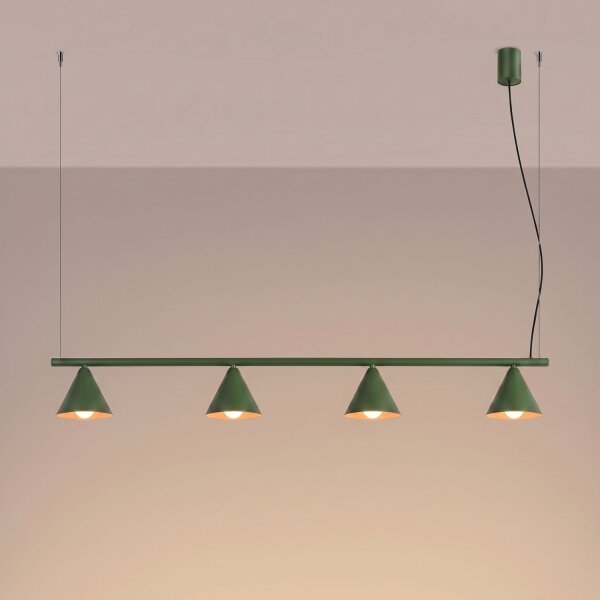 Pendelleuchte 4-flammig Stahl E14 L:122 cm modern