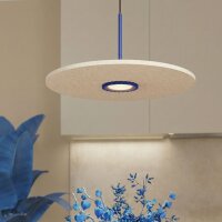 Pendelleuchte Filz Ultramarin Beige GX53 Ø40 cm rund