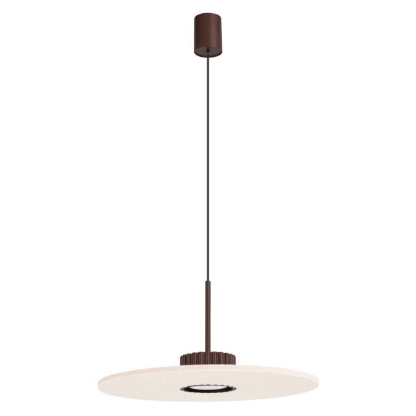 Pendelleuchte Filz Beige Braun GX53 Ø40 cm rund