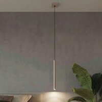 Hängelampe Stahl Taupe G9 Ø3,5 cm modern rund