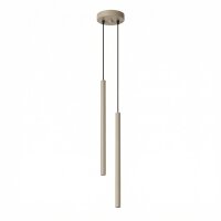 Pendelleuchte 2-flammig Stahl Taupe G9 Ø15 cm
