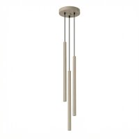 Pendelleuchte 3-flammig Stahl Taupe G9 Ø19,5 cm