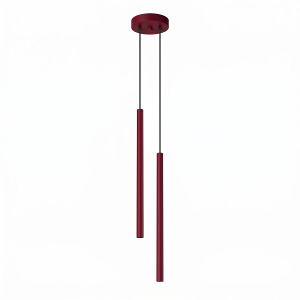 Pendelleuchte Stahl Burgund G9 Ø15 cm modern rund