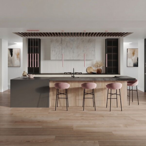 Pendelleuchte Stahl Rosa G9 Ø3,5 cm modern rund