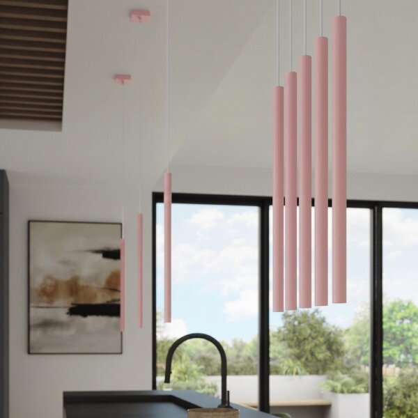 Pendelleuchte Stahl Rosa G9 Ø15 cm modern rund