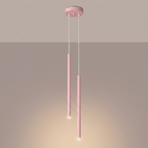 Pendelleuchte Stahl Rosa G9 Ø15 cm modern rund