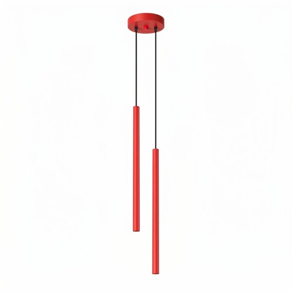 Pendelleuchte Stahl Rot G9 Ø15 cm modern rund