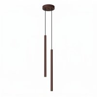 Pendelleuchte 2-flammig Stahl Braun G9 &Oslash;15 cm