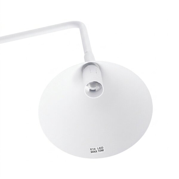 Tischleuchte flexibel Stahl Weiß E14 H:35 cm modern