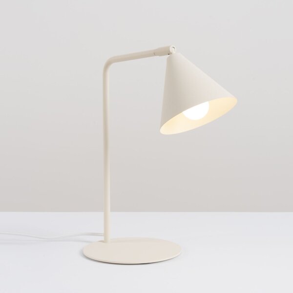 Tischleuchte flexibel Stahl Beige E14 H:35 cm