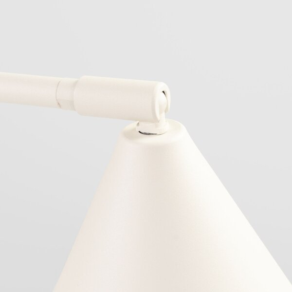 Tischleuchte flexibel Stahl Beige E14 H:35 cm