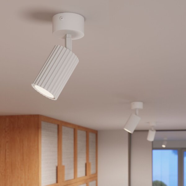 Deckenspot flexibel Aluminium Weiß GU10 Ø6,5 cm