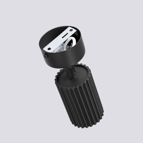 Deckenspot flexibel Aluminium Schwarz GU10 Ø6,5 cm