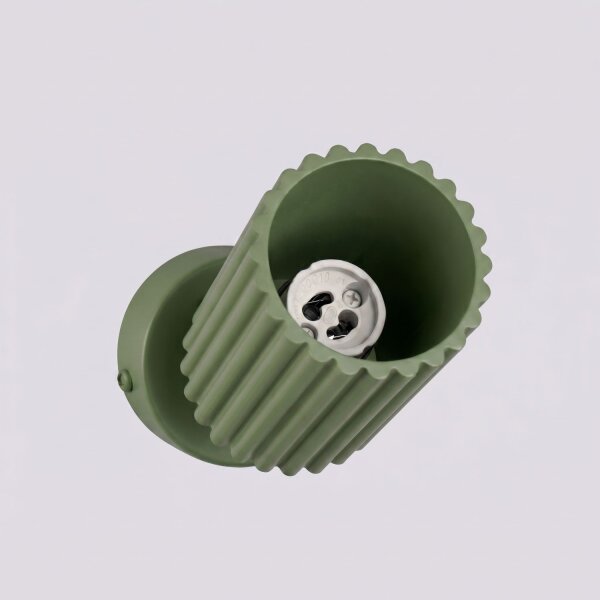 Deckenspot verstellbar Aluminium Olivgrün GU10 Ø6,5 cm