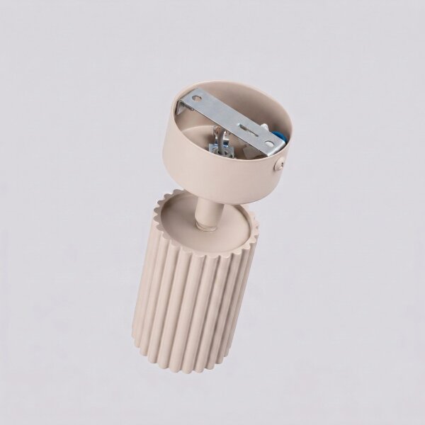 Deckenspot flexibel Aluminium Taupe GU10 Ø6,5 cm