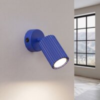 Wandlampe schwenkbar Schalter Ultramarin GU10 H:16 cm