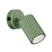 Wandlampe mit Schalter schwenkbar Salbei GU10 H:16 cm