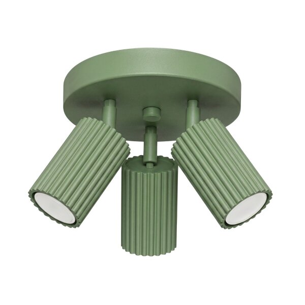 Deckenstrahler flexibel Aluminium Salbei GU10 Ø19,5 cm