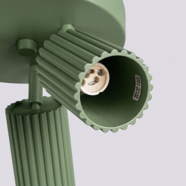 Deckenstrahler flexibel Aluminium Salbei GU10 Ø19,5 cm