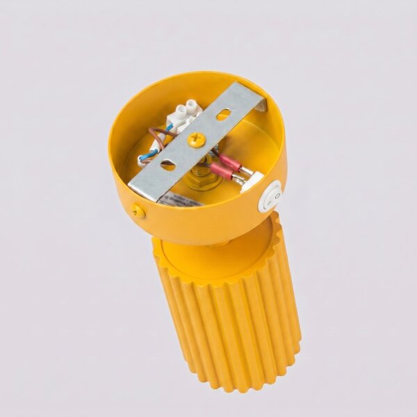 Wandspot schwenkbar Gelb GU10 H:16 cm Schalter