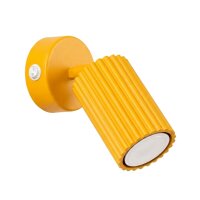 Wandspot schwenkbar Gelb GU10 H:16 cm Schalter